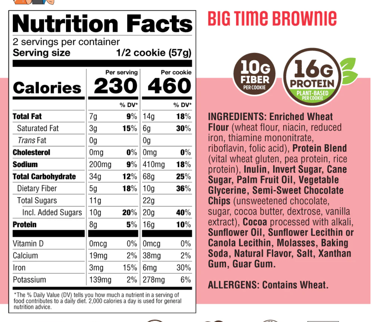 Protein Cookie Big Time Brownie - expires Nov 17 2026