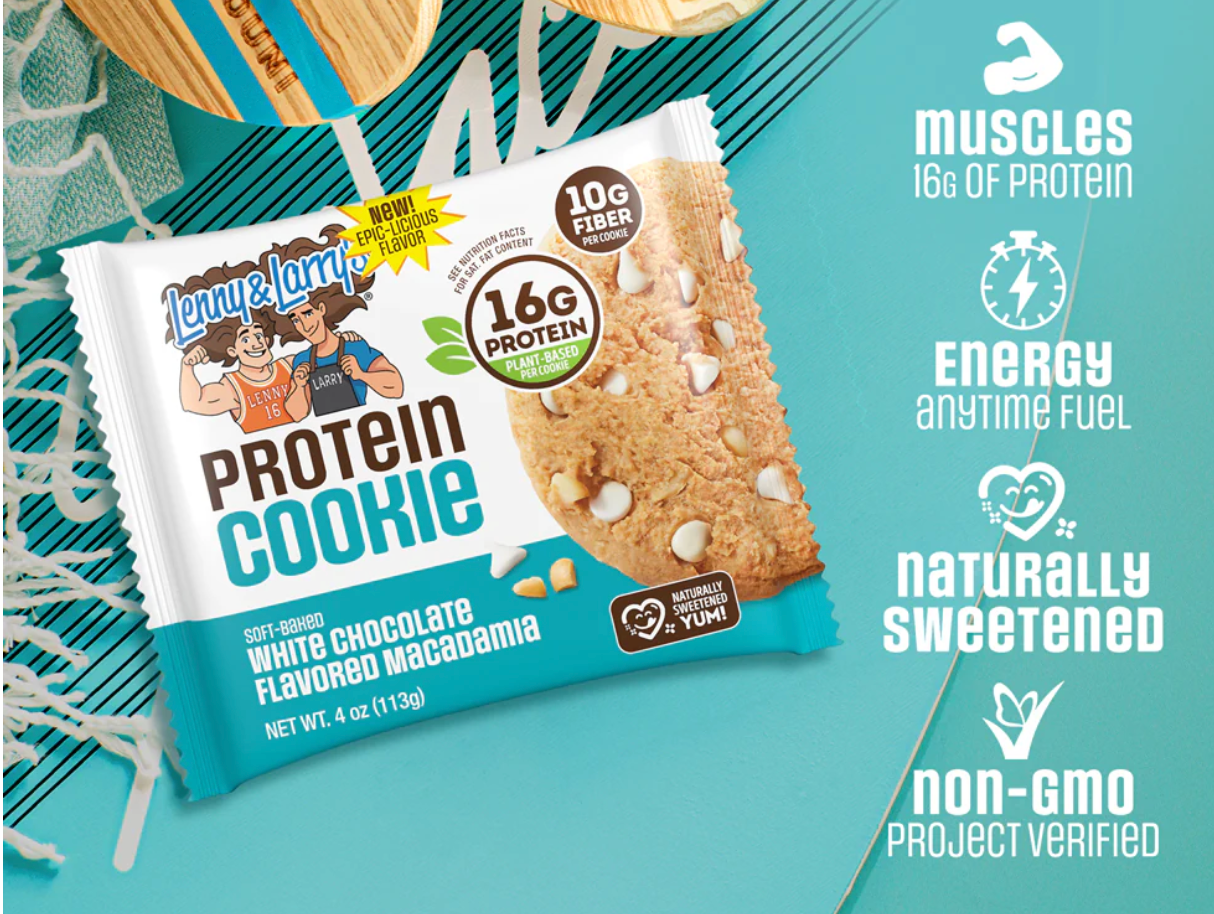 Protein Cookie White Chocolate Flavored Macadamia - expires Nov 18 2026