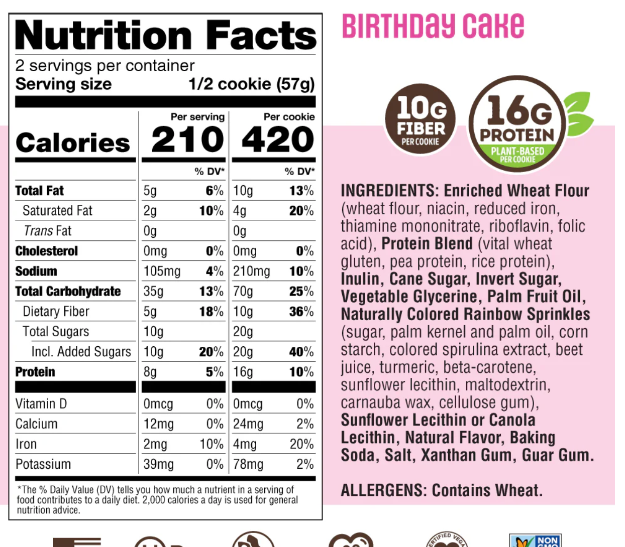 Protein Cookie Birthday Cake  expires Nov 11 2026