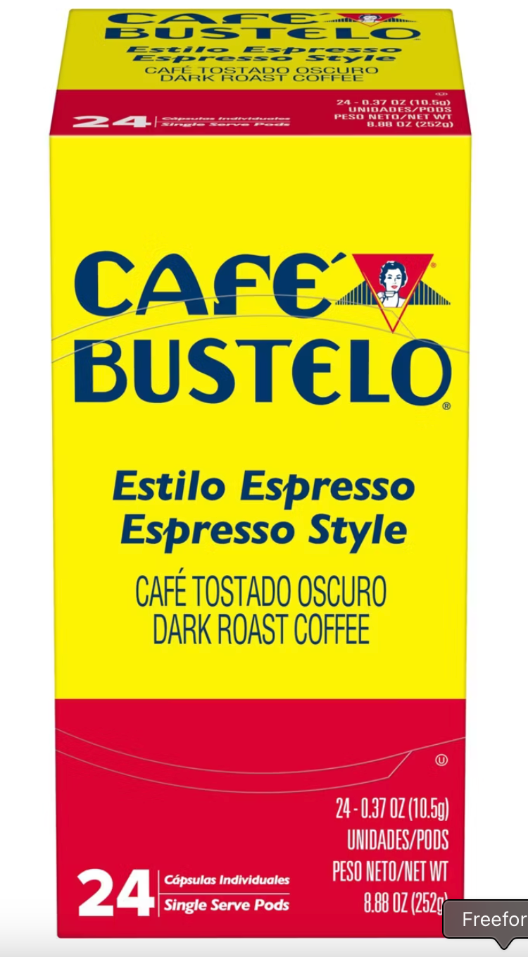 Café Bustelo Espresso Dark Roast Coffee - Keurig K-Cup Pods - 24ct - expired March 16 2025