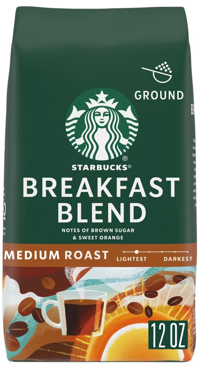 Starbucks Breakfast Blend Medium Roast Ground Coffee - 12oz - May 16 2026