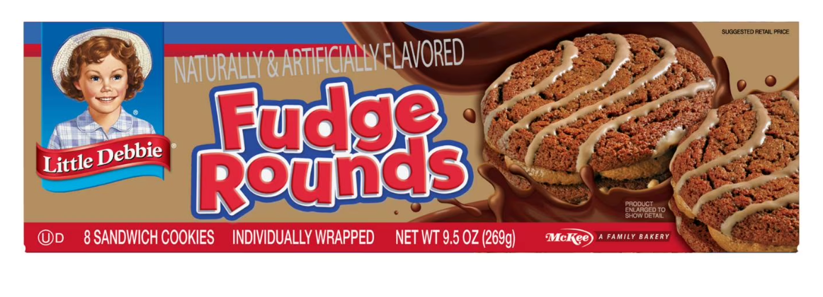 Little Debbie Fudge Rounds Sandwich Cookies, 8 ct - Apr 18 2026