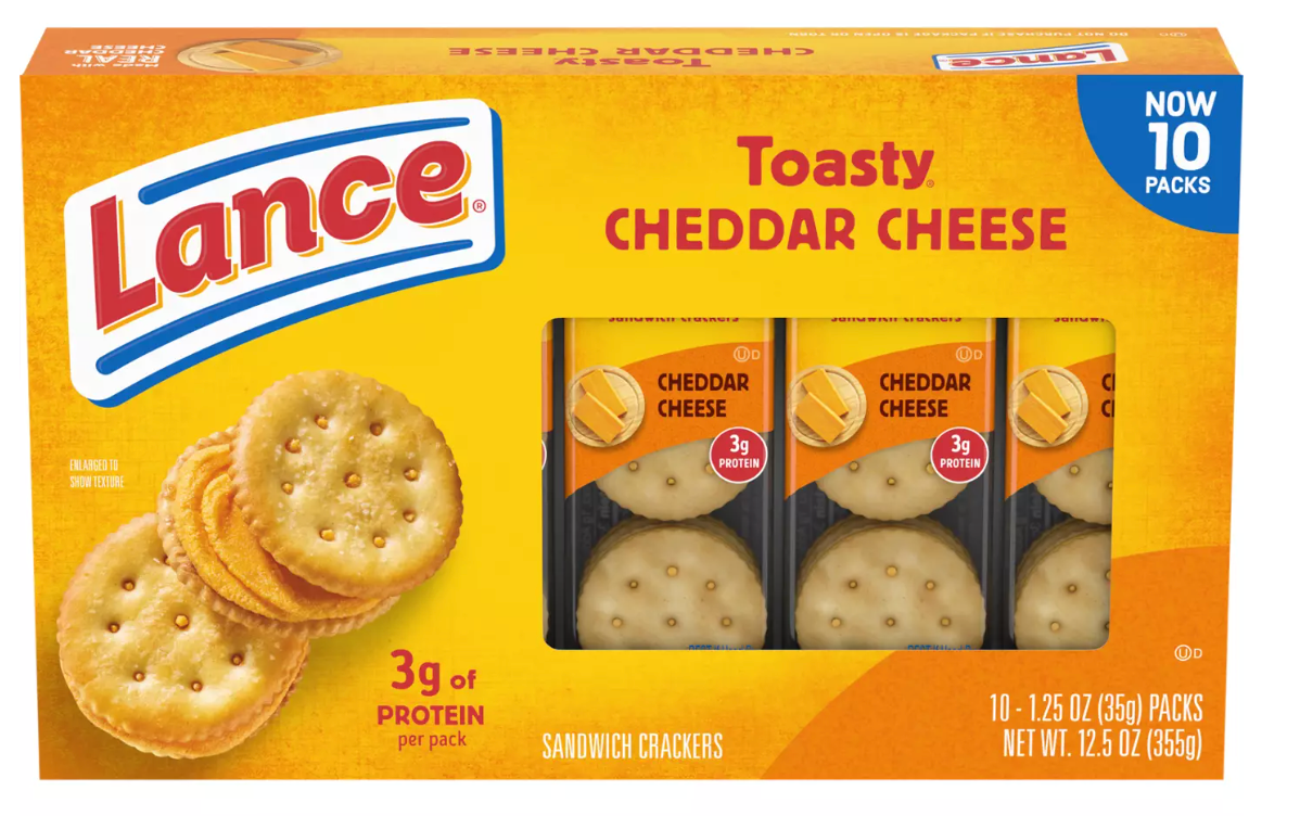 Lance Sandwich Crackers Toasty Cheddar Cheese - May 23 2026
