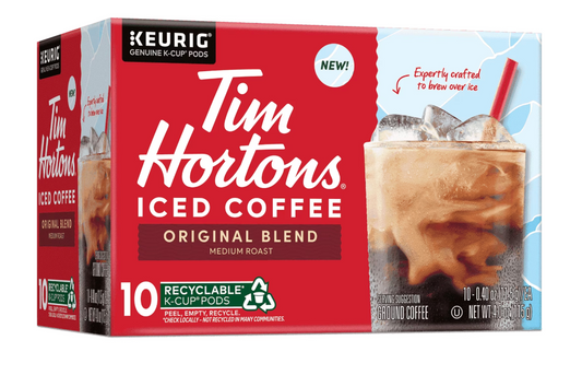 Tim Hortons Original Blend Brew Over Ice KCUPs 10ct - expired Jne 05 2026