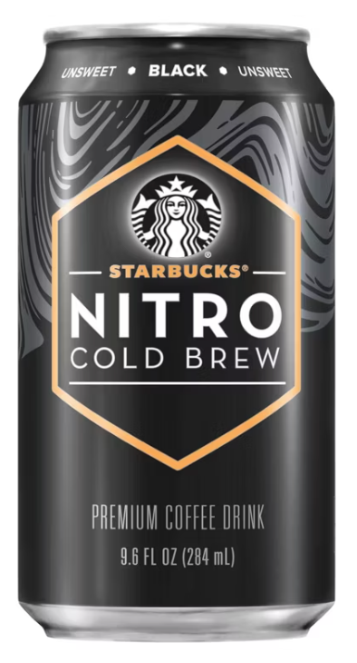 Starbucks Nitro Cold Brew Black Unsweetened Premium Coffee Drink - 9.6 fl oz Can