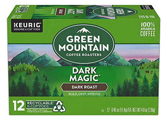 Green Mountain Coffee Dark Roast Single Serve for Keurig, Dark Magic, 12 Ct - expired Apr 05 2026