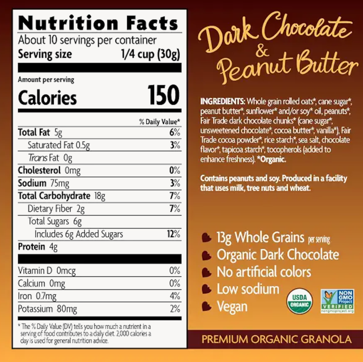 Nature's Path, Granola Love Crunch Peanut Butter Dark Chocolate Organic, 11.5 Ounce - Oct 26 2026