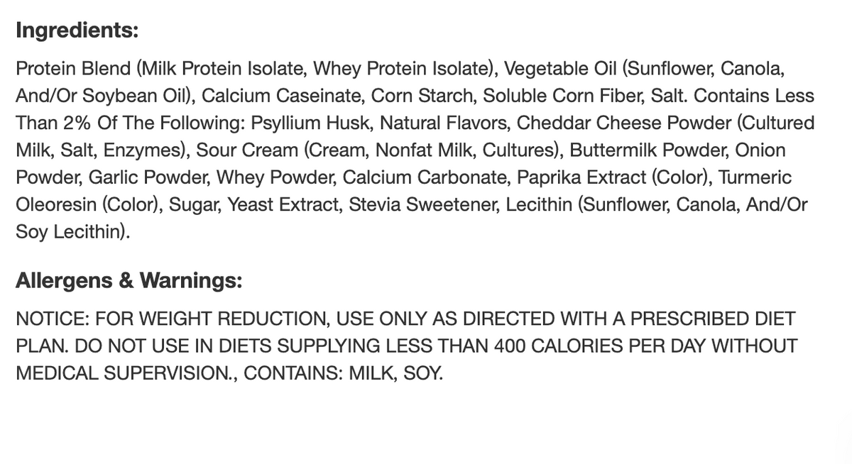 Quest Nutrition Protein Chips - Cheddar & Sour Cream - 1.1oz: 19g Protein, 1-Pack - expires 3/24/2027