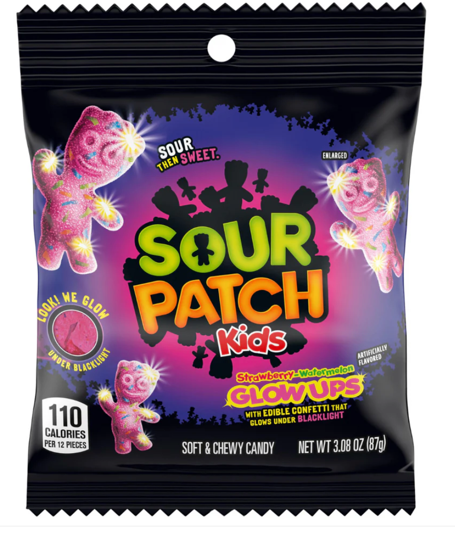 Sour Patch Kids Glow Ups - 3.08oz Strawberry and Watermelon