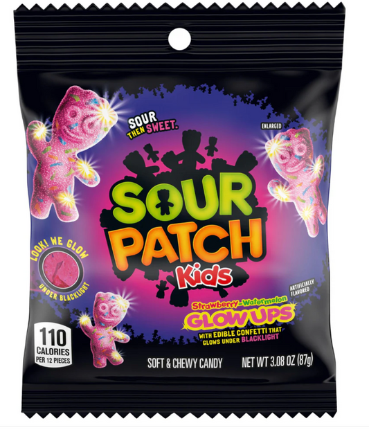 Sour Patch Kids Glow Ups - 3.08oz Strawberry and Watermelon