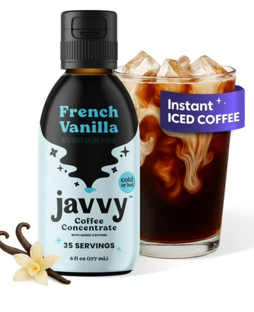 Javvy Coffee Concentrate - Cold Brew Coffee, Perfect for Instant Iced Coffee, Cold Brewed Coffee and Hot Coffee, 35 Servings - French Vanilla - expired 04/29/2026