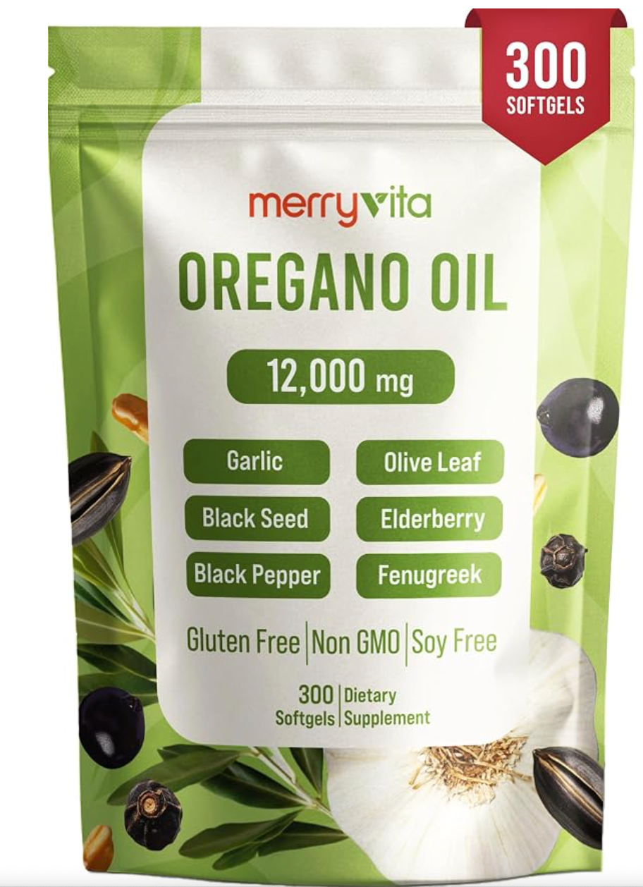 Oil of Oregano with Black Seed Oil– Oregano Oil Capsules Organic, High Carvacrol – Aceite de Orégano Cápsulas, Immune Support Supplement – Non-GMO - 300 Softgels
