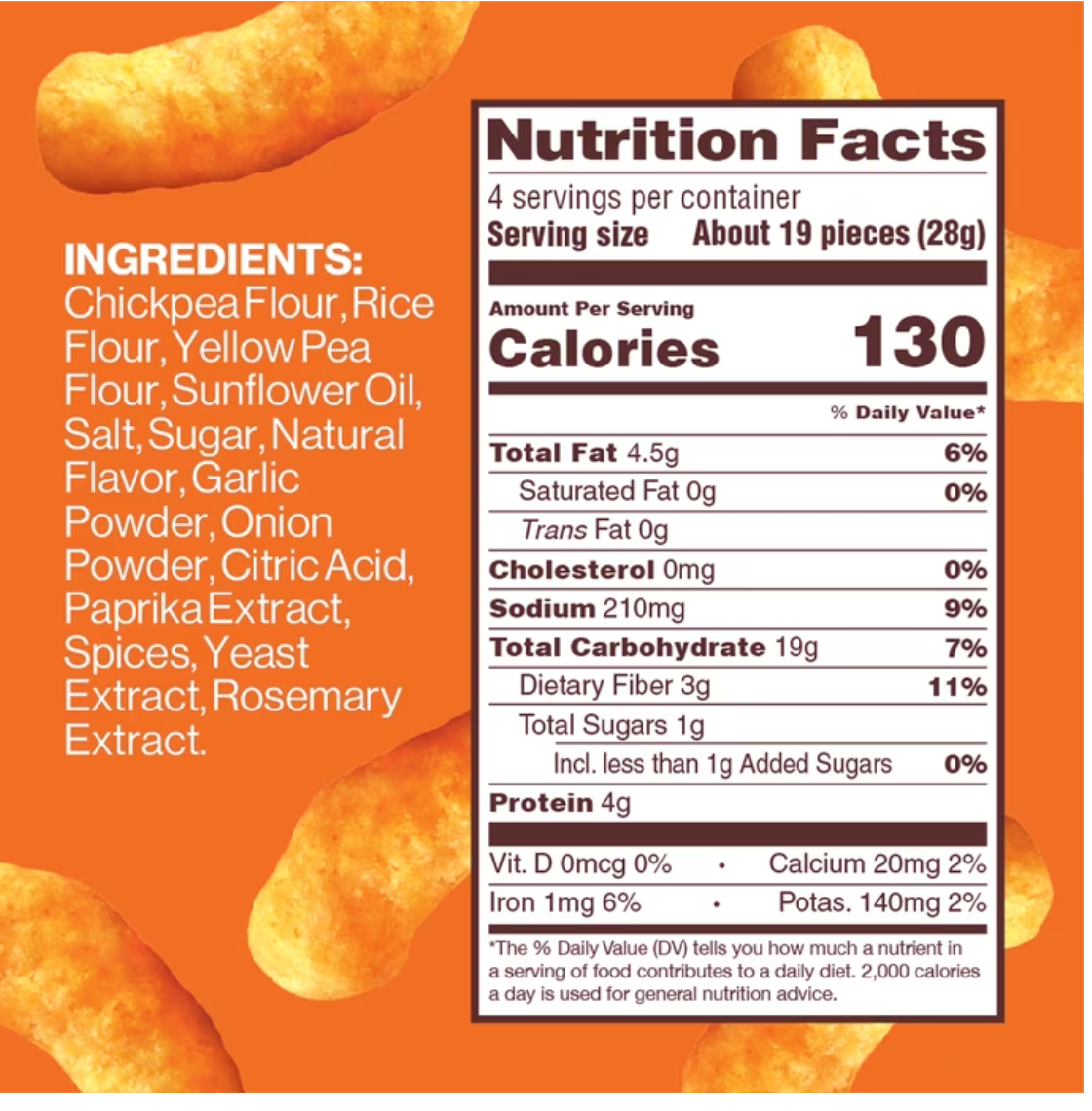 Hippeas Cheezy Vibes Vegan Puffed Snacks, 21 ct, 0.8 oz - expired 12/25/2025