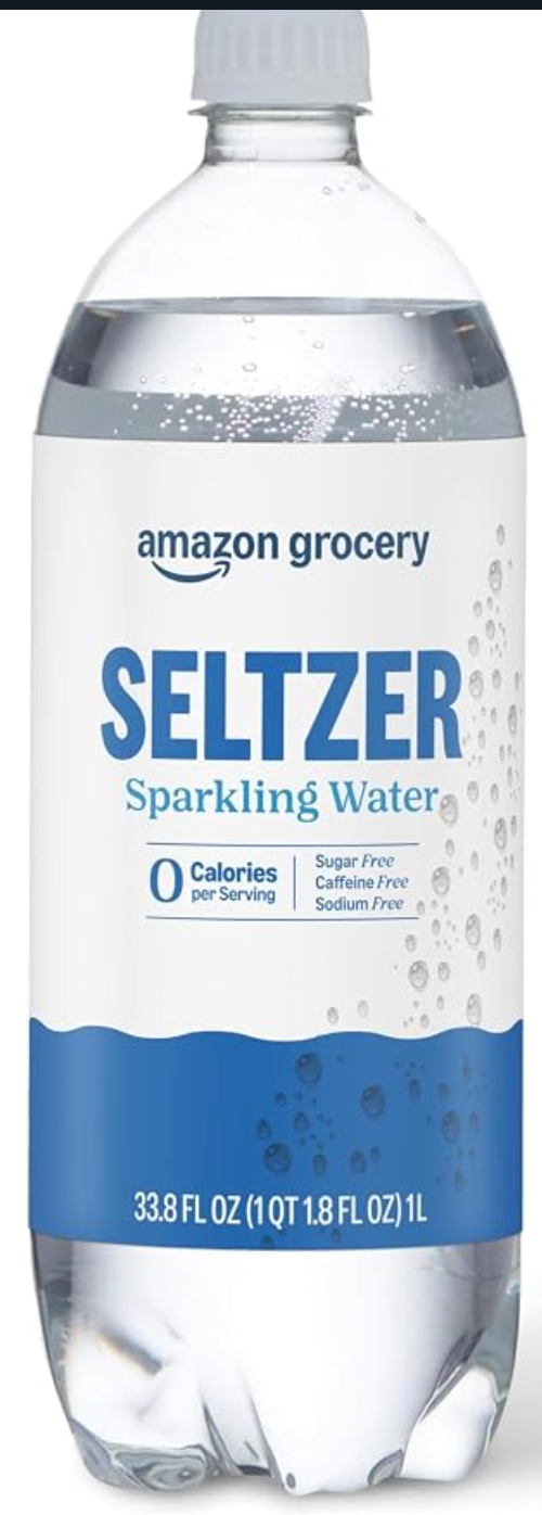 Amazon Grocery, Seltzer Sparkling Water, 33.8 Fl Oz