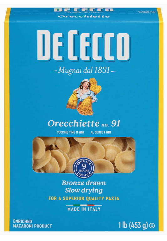 De Cecco Orecchiette No. 91 (1 lbs)