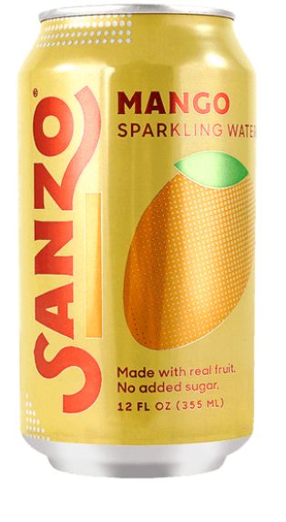 Sanzo Mango Sparkling Water, 12 fl oz