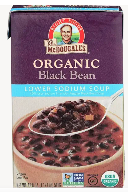 Dr. McDougall's Right Foods Dr Mcdougalls, Organic Black Bean Soup, 18 Ounce - expired March 21 2026