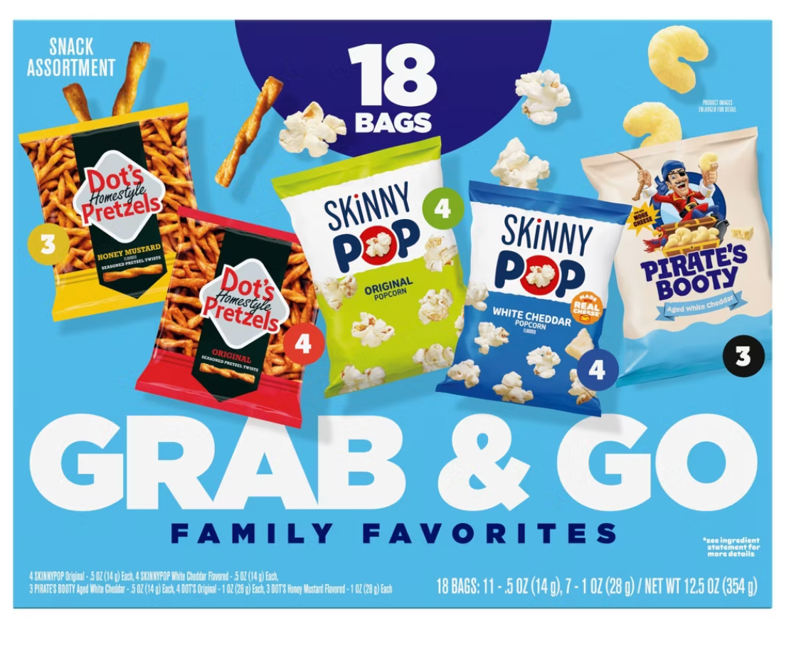 Grab & Go Family Favorites Multipack Snacks - 12.5oz/18ct - expired 07/11/2026