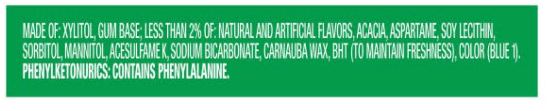 Orbit White Spearmint Sugar Free Gum, Artificially Flavored, 15 Piece, Plastic Packet