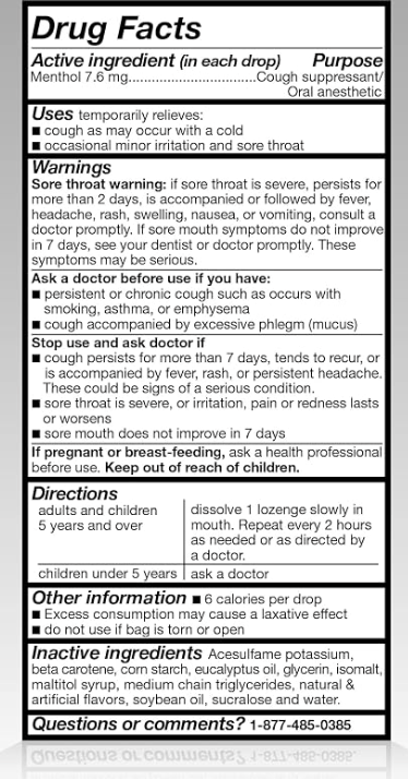 Amazon Basic Care Sugar Free Honey Lemon Cough Drops for Sore Throat Relief, Soothes Cough, 140 Count (Compare to Halls) - expires 01/2028
