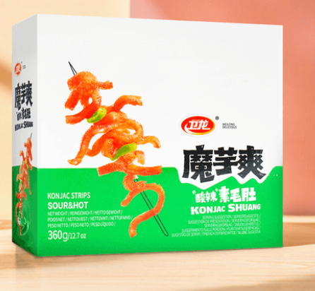 WEILONG Hot & Sour Vegetarian Tripe, Konjac Snacks, 12.7 oz - expired Dec 04 2025