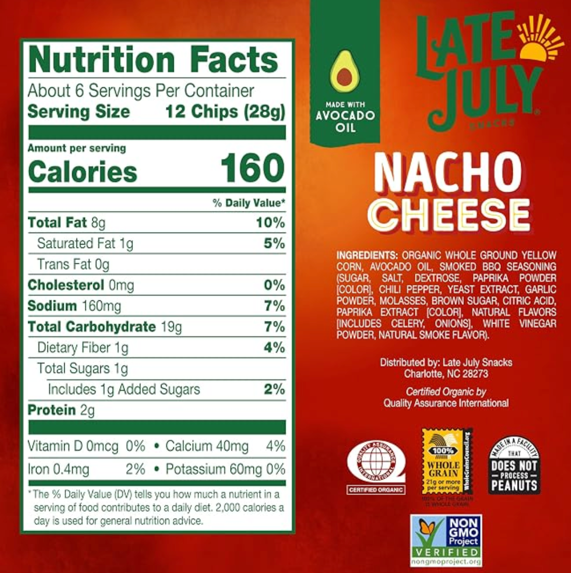 Late July Snacks Smoked BBQ Tortilla Chips, 6 Oz Bag - expires Oct 17 2026