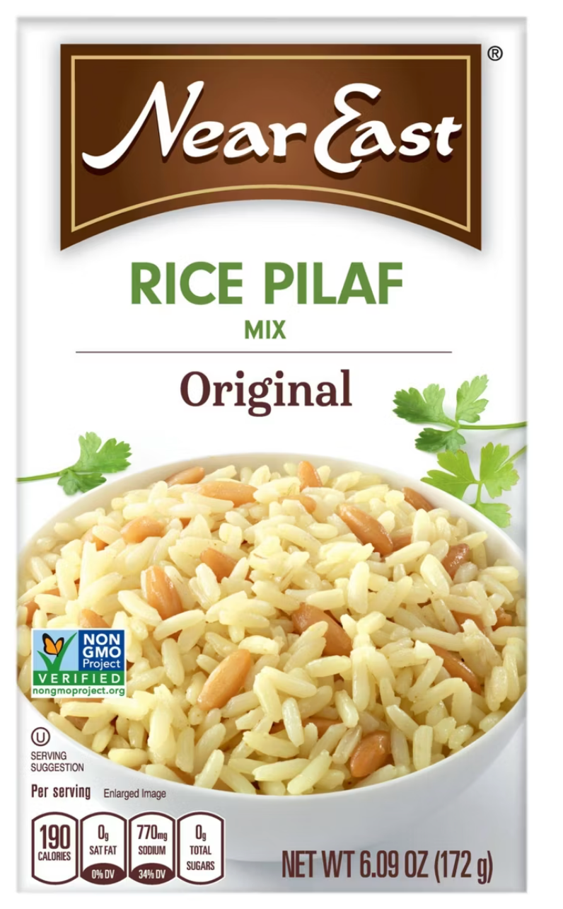 Near East Original Rice Pilaf Mix - 6.09oz: Non-GMO Project Verified, Microwavable