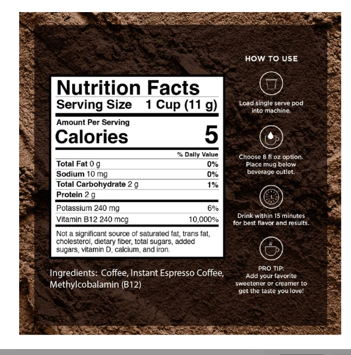 VitaCup Extra Shot Coffee Pods w/ Espresso Compatible w/ Keurig K-Cup Brewers, 16 ct - October 3rd 2027