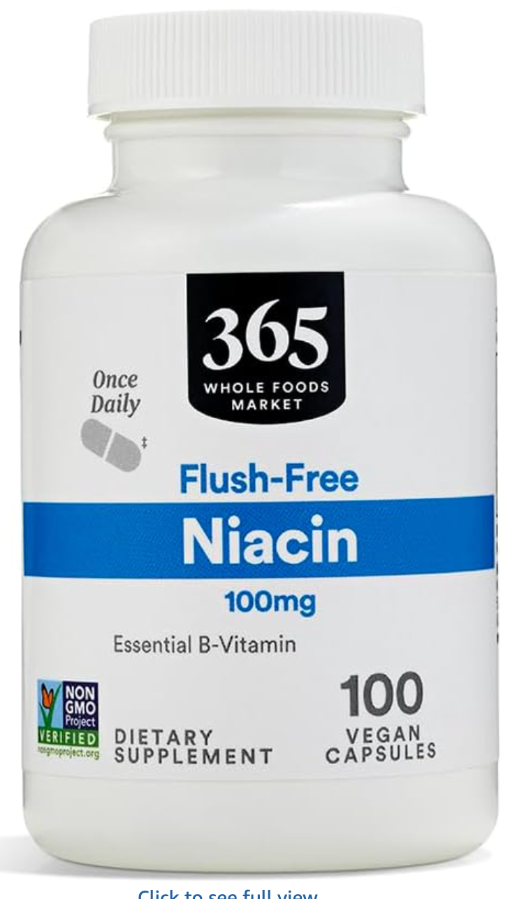 365 by Whole Foods Market, Niacin, 100 Mg, 100 Count - expires 10/2027