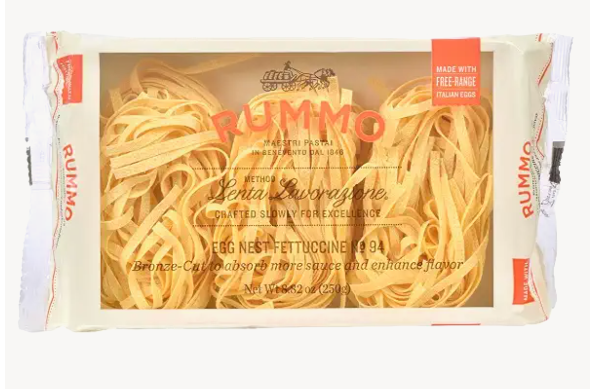Rummo Fettuccine Pasta N.94 - Fettuccine Pasta Noodles, Dry Pasta, Curly Noodles, Egg Noodles, Italian Pasta - 8.82 Ounce (Pack of 1)