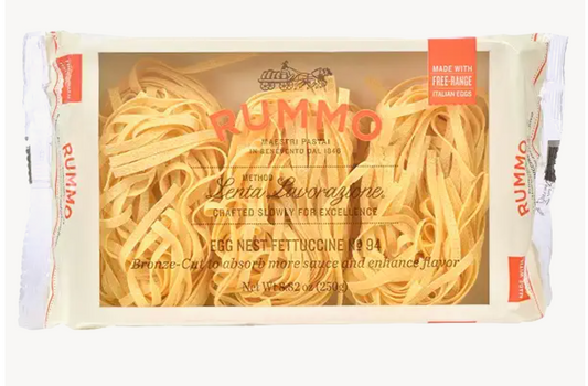 Rummo Fettuccine Pasta N.94 - Fettuccine Pasta Noodles, Dry Pasta, Curly Noodles, Egg Noodles, Italian Pasta - 8.82 Ounce (Pack of 1)
