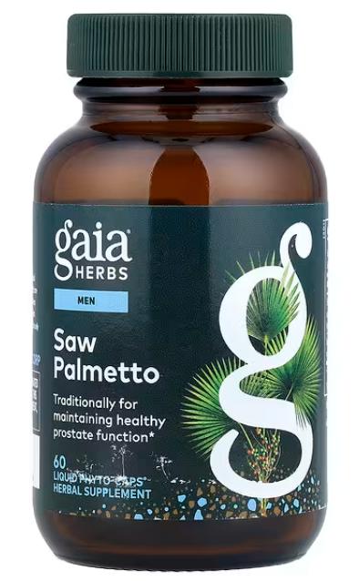 Gaia Herbs, Men, Saw Palmetto, 60 Liquid Phyto-Caps® - expires 07/2027