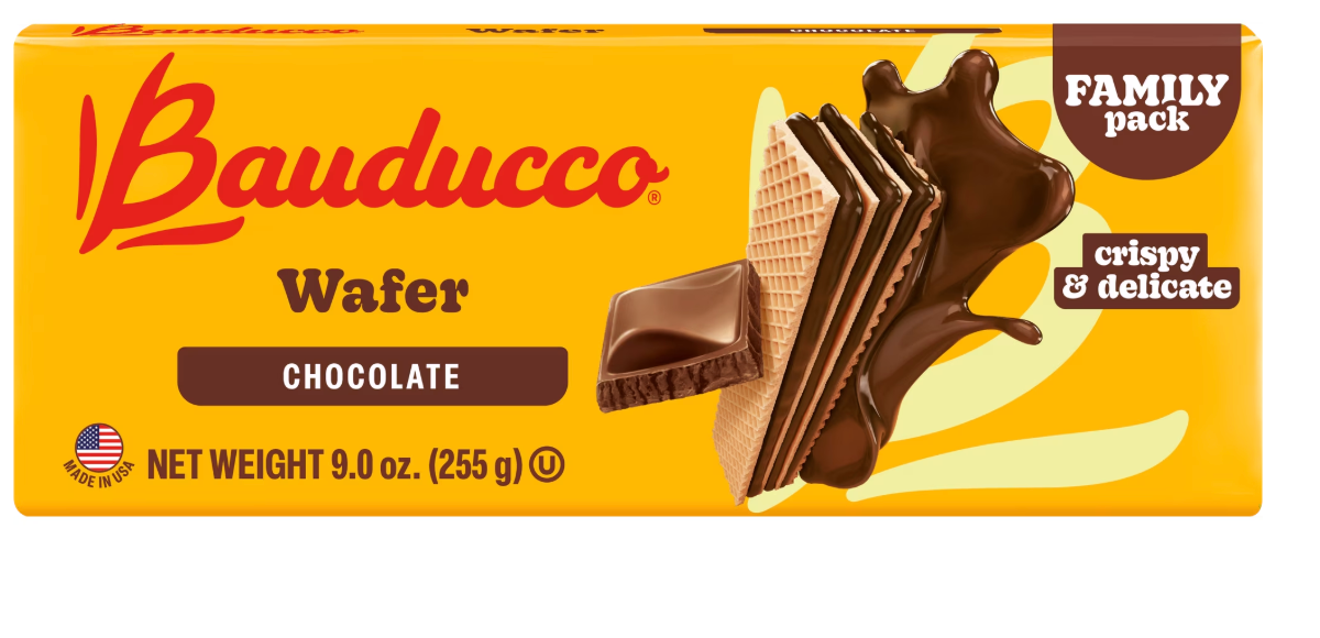 Bauducco Chocolate Wafers, 9 oz, Family Pack, No Artificial Flavors or Colors, Certified Vegan - expired 08/01/2026