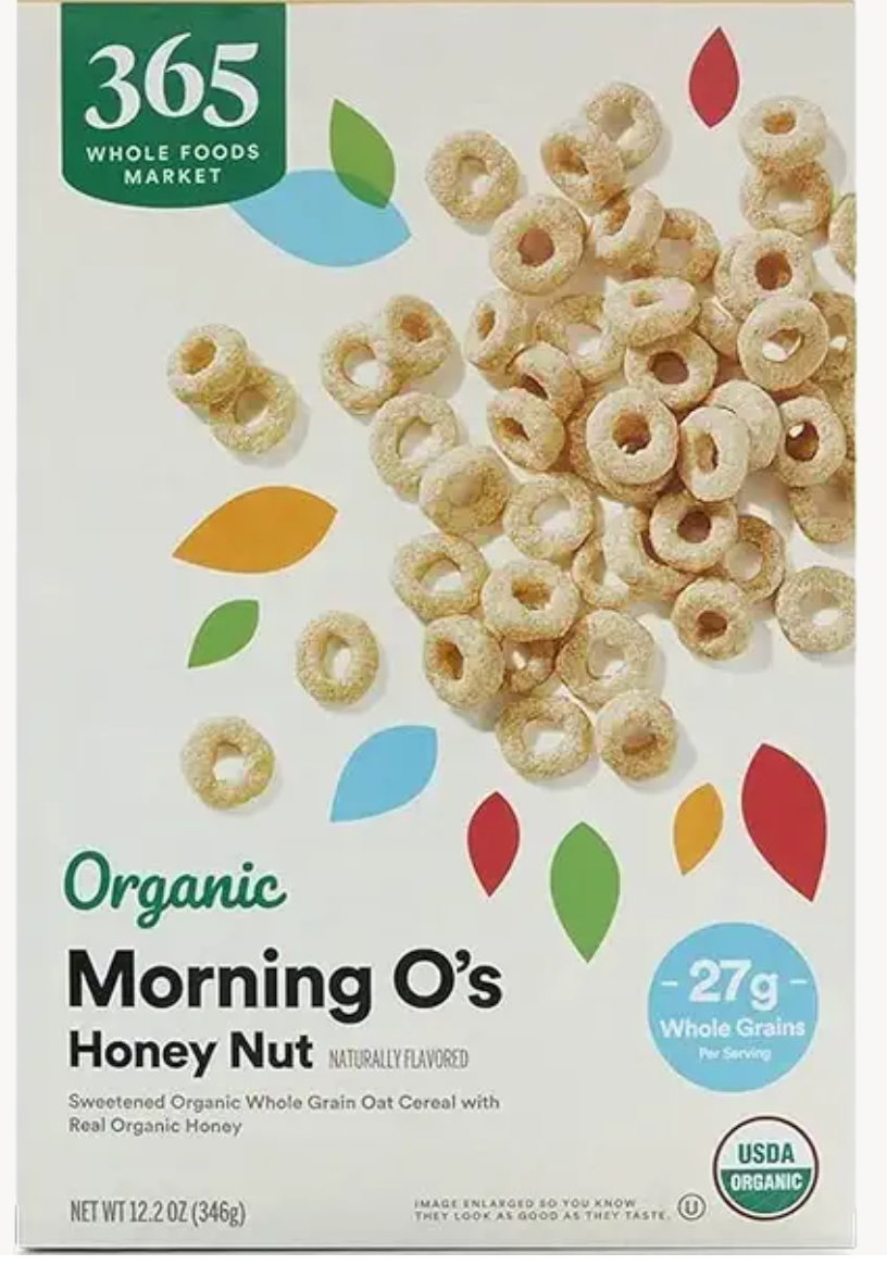 365 by Whole Foods Market Organic Honey And Nut Morning O's Cereal, 12.2 Ounce - expires Jan 02 2027