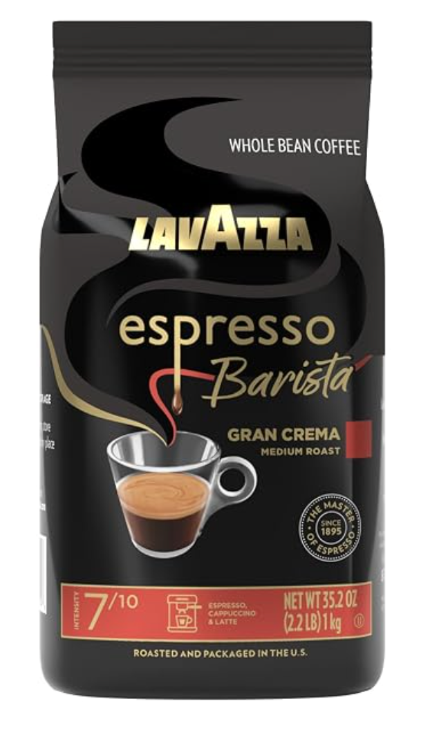 Lavazza Espresso Barista Gran Crema Whole Bean Coffee Blend, Medium Espresso Roast, Oz Bag (Packaging May Vary) - 2.2 LB, 35.2 Ounce - expires 3/2028