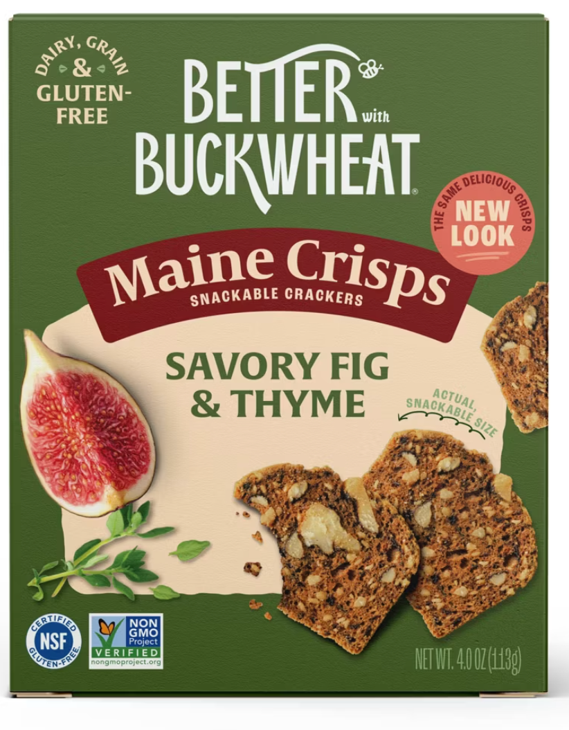 Better With Buckwheat Maine Crisp Crackers Savory Fig & Thyme - 4oz - expires 09/17/26