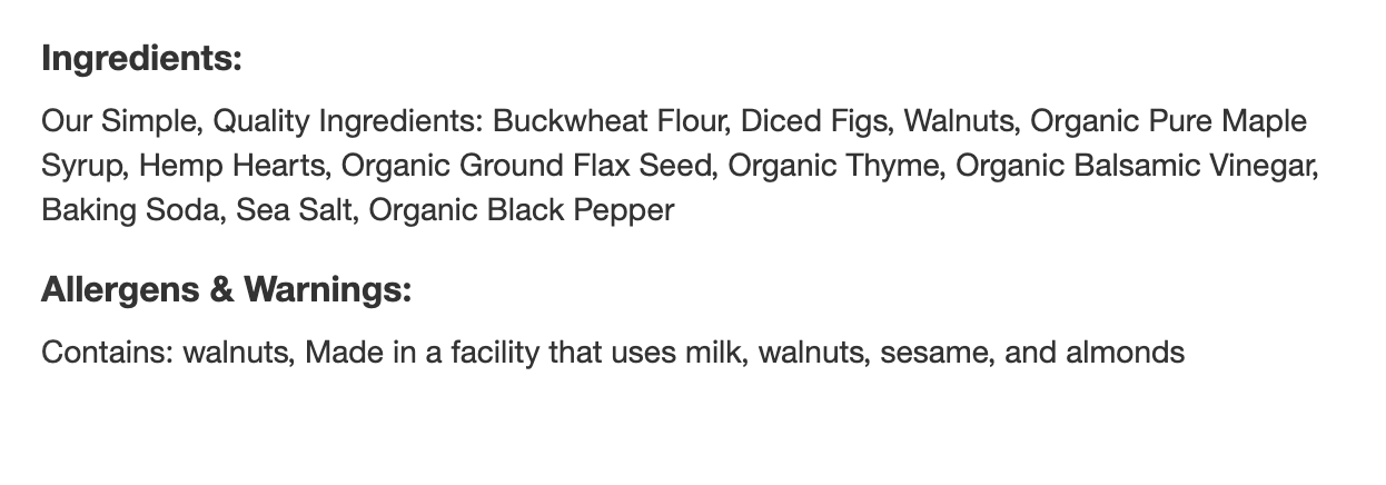 Better With Buckwheat Maine Crisp Crackers Savory Fig & Thyme - 4oz - expires 09/17/26