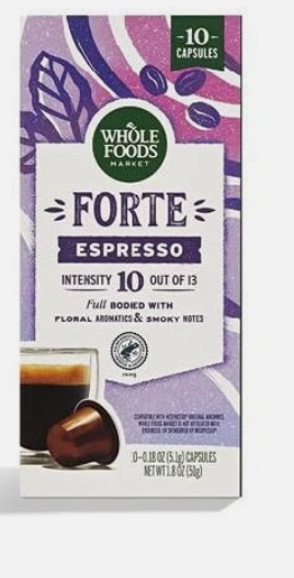 Whole Foods Market, Forte Espresso Pods, 10 Count