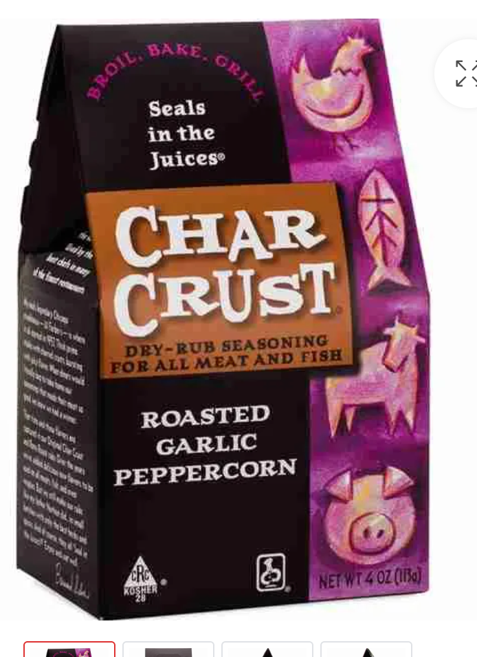 Char Crust Roasted Garlic Peppercorn Dry Rub - expires Sep 2028