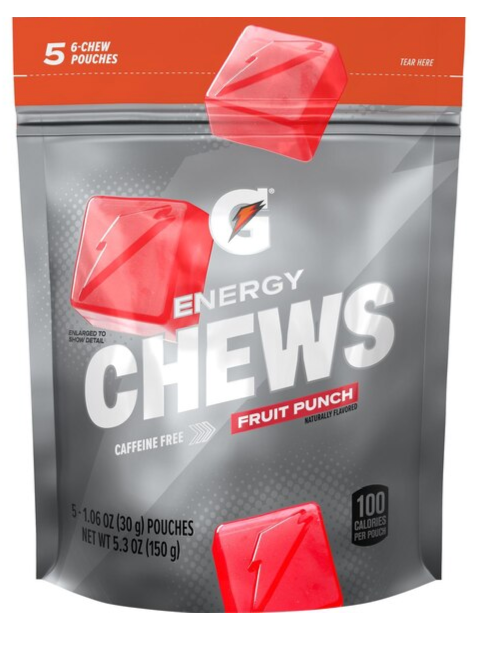 Gatorade Energy Chews, 30 CT, Fruit Punch - expires May 08 2027