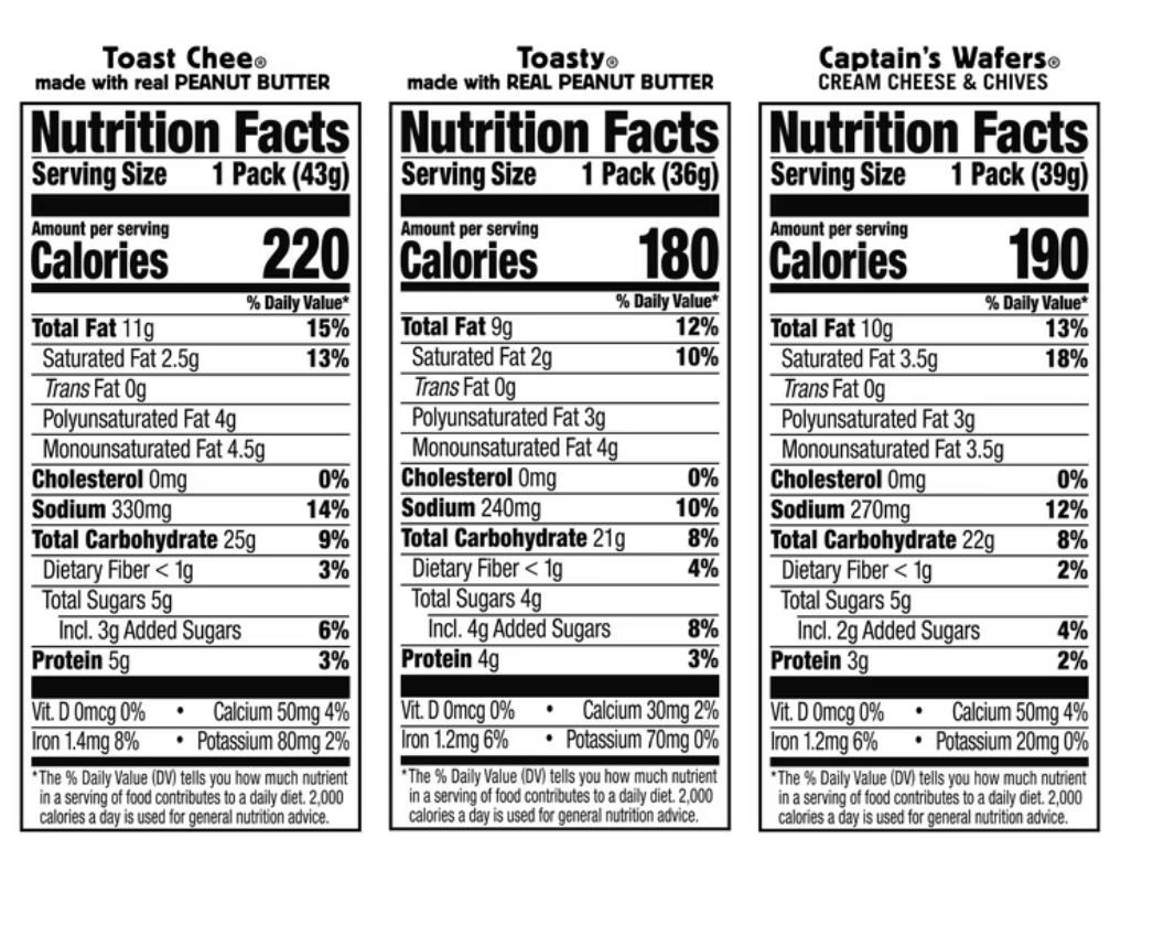 Lance Sandwich Crackers, Variety Pack, 3 Flavors, 10 Individually Wrapped Packs, 6 Sandwiches Each - expired June 27 2026