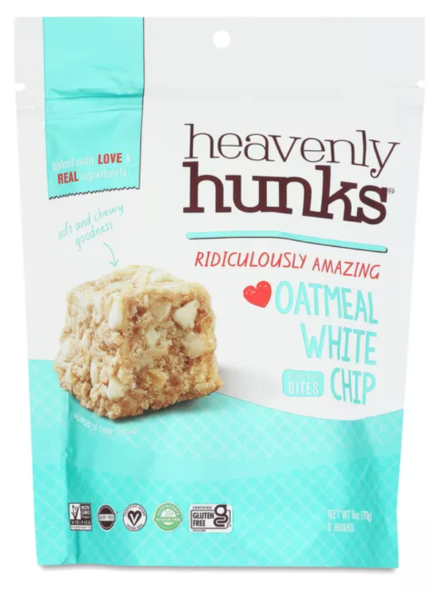 Heavenly Hunks, Gluten-Free Bites, Oatmeal White Chip - expires 04/2027
