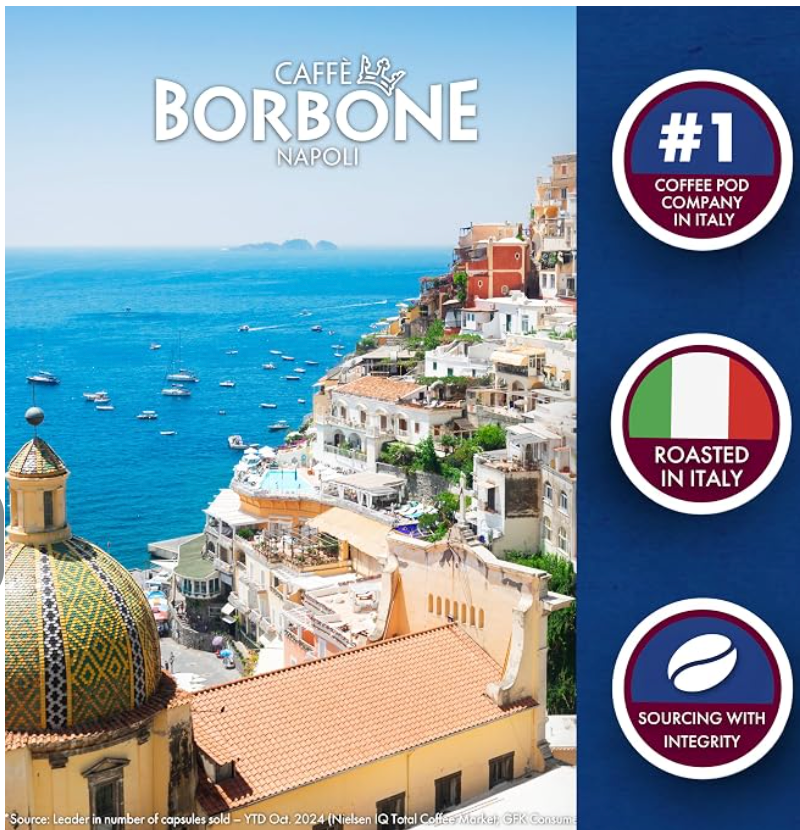 Caffè Borbone Limited Edition Holiday Variety Pack Aluminum Capsules Compatible with Nespresso Original Machines, 100 Count - expires Dec 31 2027