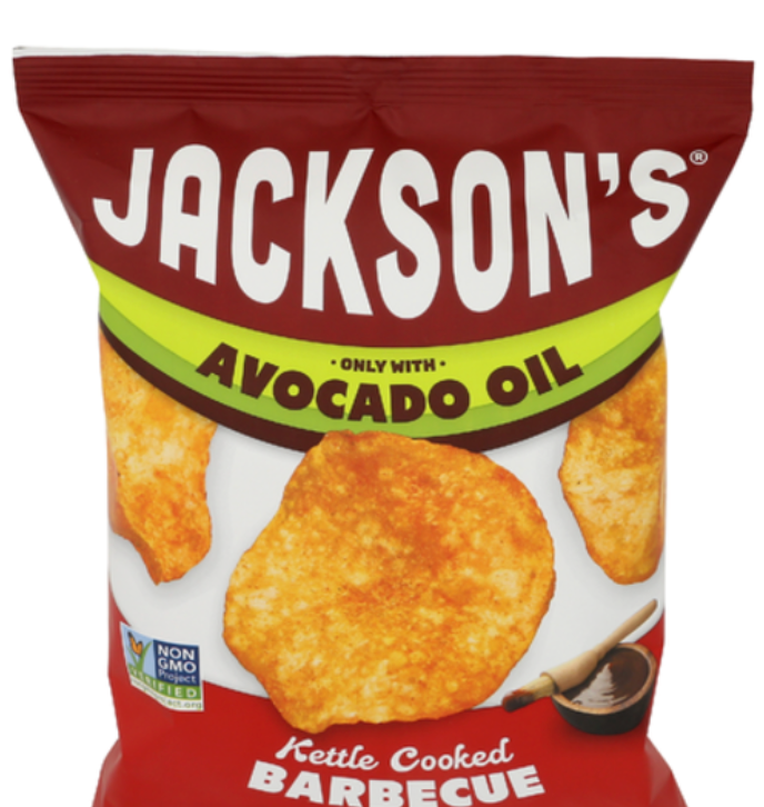 Jackson's Chips Barbecue Avocado Oil Cooked Kettle Chips 1.5 oz - expires Jan 14 2027