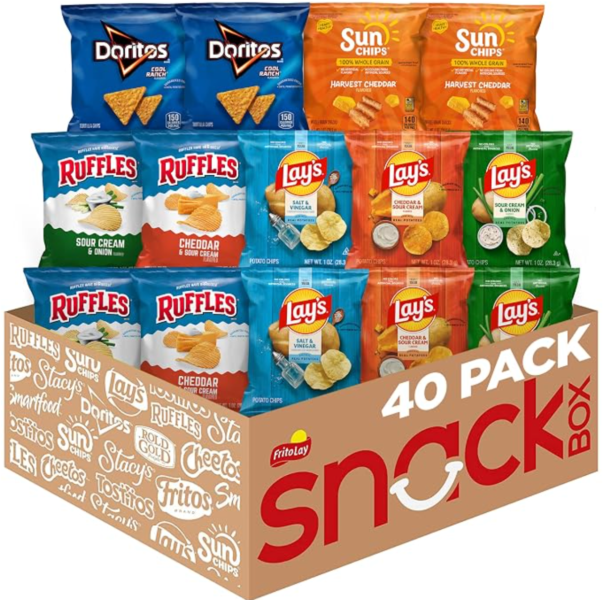 Frito-Lay Tangy Favorites Mix Variety Pack, 1 Ounce (Pack of 40) - expired August 11 2026