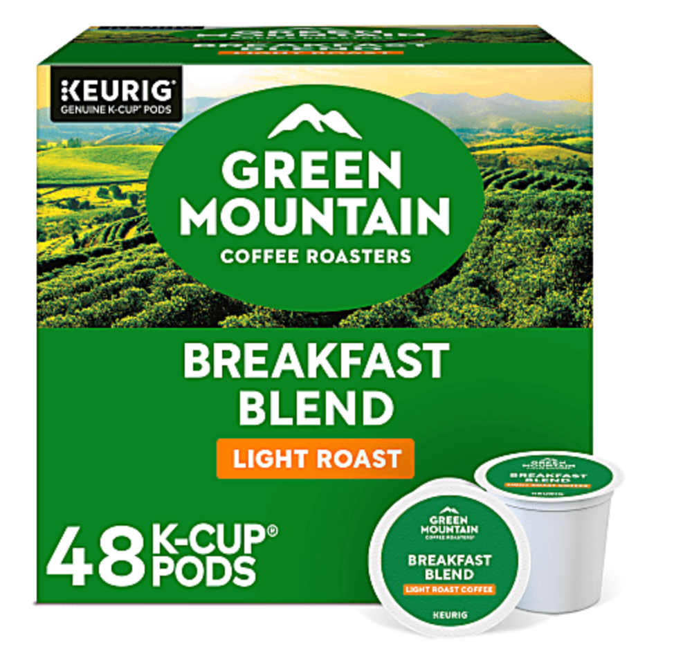 Green Mountain Coffee Roasters® Single-Serve Coffee K-Cup® Pods, Breakfast Blend, Box Of 48 - expires Nov 11 2027