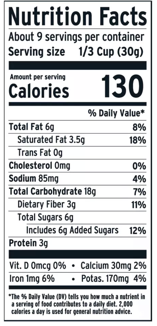 Purely Elizabeth Double Chocolate Cookie Granola - 9oz - expires 03/20/2027