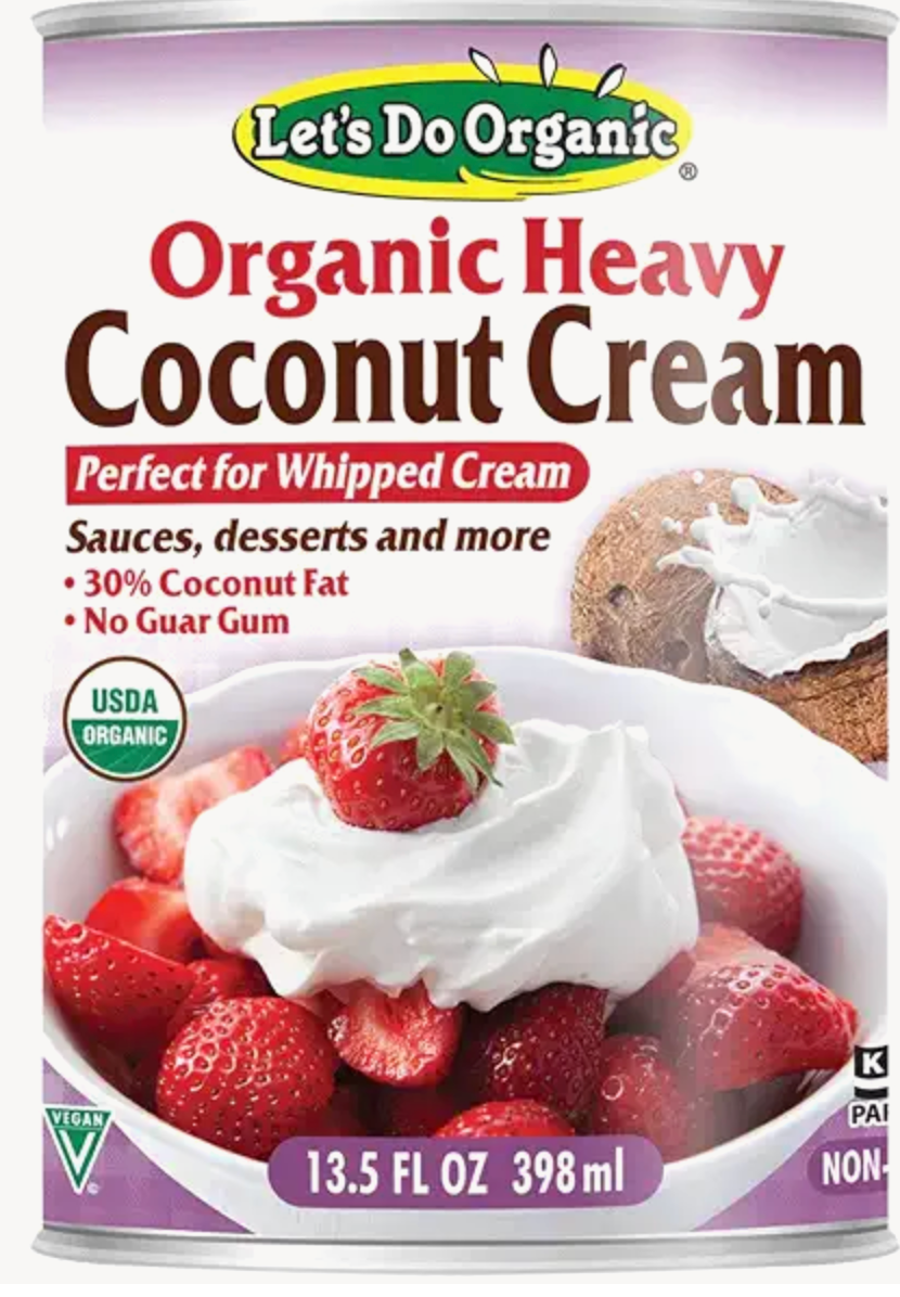Lets Do Organic Heavy Coconut Cream - 13.5 fl Oz (Pack of 1) | Vegan Whipped Cream