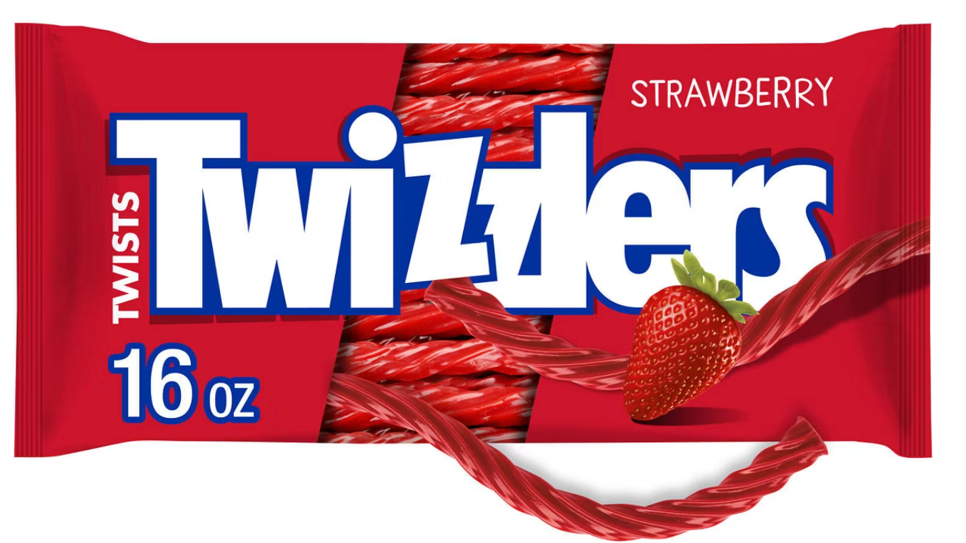 Twizzlers Strawberry Flavored Licorice Twists, Low Fat Candy - 16oz