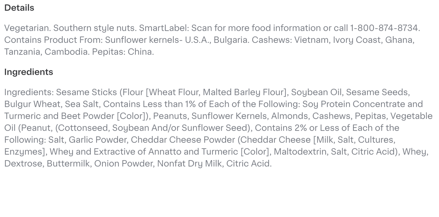 Southern Style Nuts Gourmet Hunter Mix - expired 02/10/2026